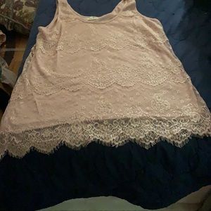 Maurices SZ L pink lace cami!